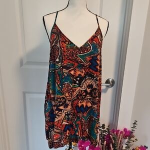 SHEIN Colorful Abstract Print Top